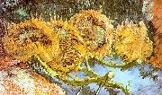 Vincent Van Gogh Four Cut Sunflowers oil painting on canvas